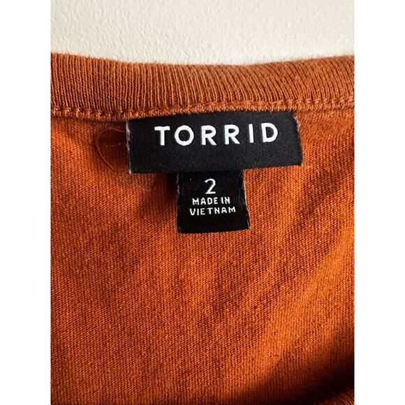 Torrid Womens Rust Orange Peplum Tank Top Size 2- W 2x - Picture 4 of 6